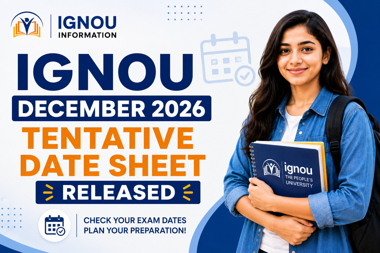 IGNOU December 2026 Tentative Date Sheet Released: Download PDF & Check Exam Dates